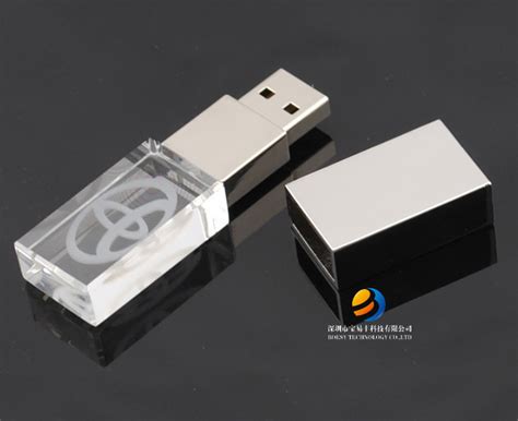 Rectangle Crystal Usb Flash Drive Laser Crystal Usb Stick