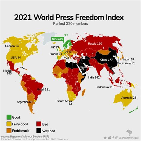 Freedom Of Press Map