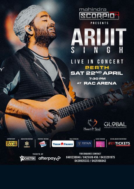 Arijit Singh Live In Concert Perth - DryTickets.com.au