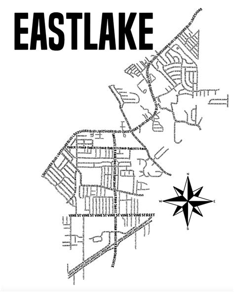 Eastlake Ohio Map Print – Whereabouts Shop