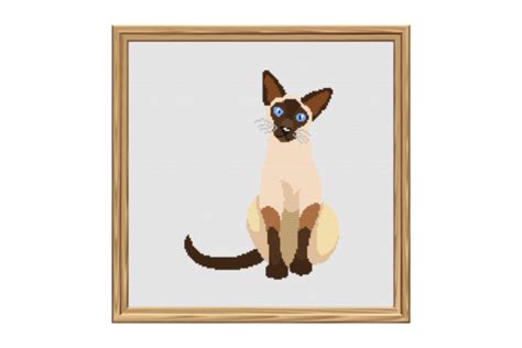 Siamese Cat Cross Stitch Pattern Graphic By Creative Fabrica Needlework