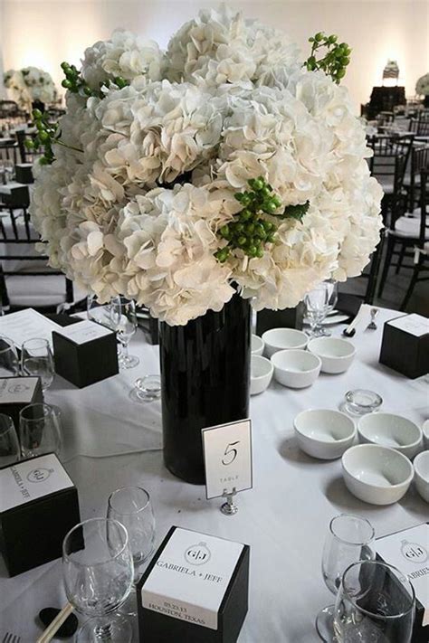 Centerpieces Black And White Theme