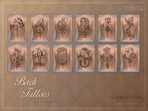 Trillyke Back Tattoos Sims Tattoos Back Tattoos Sims Blog