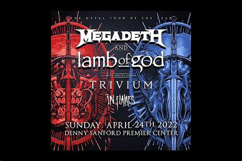 Concert Announcement Megadeth And Lamb Of God