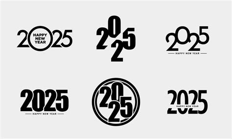 Set Of 2025 Number Design Template 36420047 Vector Art At Vecteezy