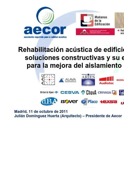 Rehabilitaci N Ac Stica De Edificios Gu A De Soluciones Constructivas