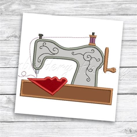 Sewing Machine Applique Design 4 SIZES Machine Embroidery Etsy