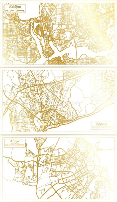 Mappa Della Citt Di Accra Ghana Nel Retro Stile Illustrazione In