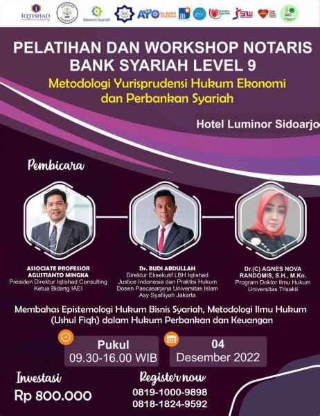 Iqtishad Consulting PELATIHAN DAN WORKSHOP NOTARIS BANK SYARIAH LEVEL