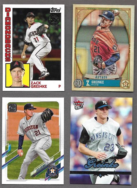 4 Lot ZACK GREINKE Baseball Cards Topps Fleer Ultra Gypsy Queen KC