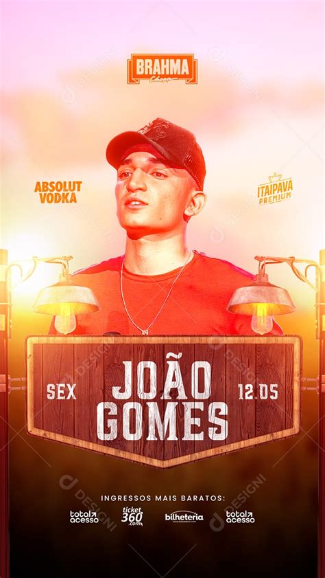 Story Brahma Chopp Flyer João Gomes Social Media PSD Editável download