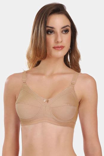 Buy Featherline Single Layered Non Wired Full Coverage Minimiser Bra Nude At Rs 420 Online