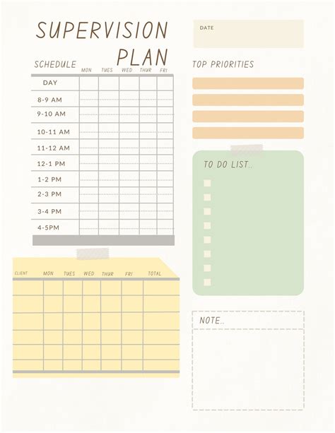 Bcba Weekly Supervision Plan Template Etsy