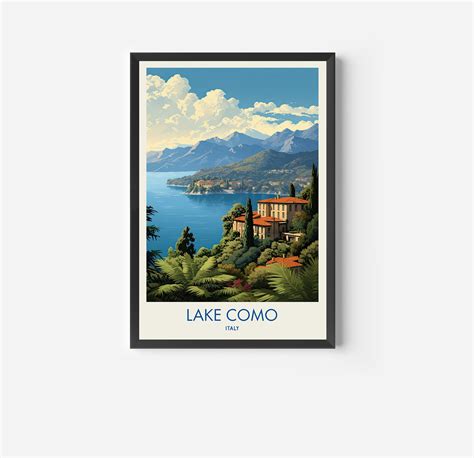 Lake Como Poster Lake Como Print Lake Como Art Italy Etsy