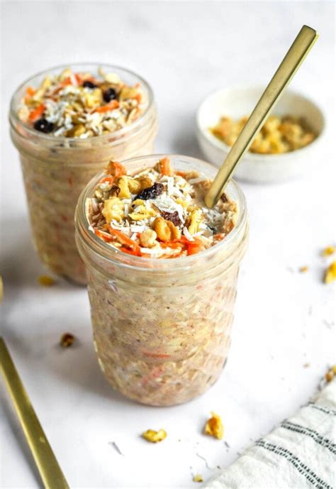 Healthy Carrot Cake Overnight Oats 10 Minutes Eating Bird Food