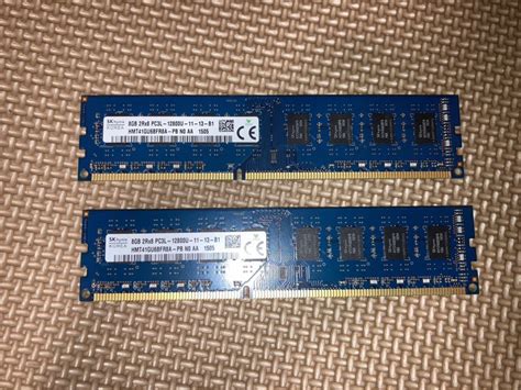 【目立った傷や汚れなし】hynix Hmt41gu6mfr8c Pb 2枚セット Pc3 12800uddr3 1600 240pin