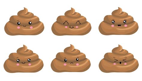 ilustracion de caca marron monton de caca de perro en estilo de