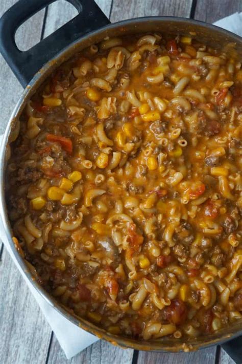 Cheesy Beef Goulash with Corn - THIS IS NOT DIET FOOD