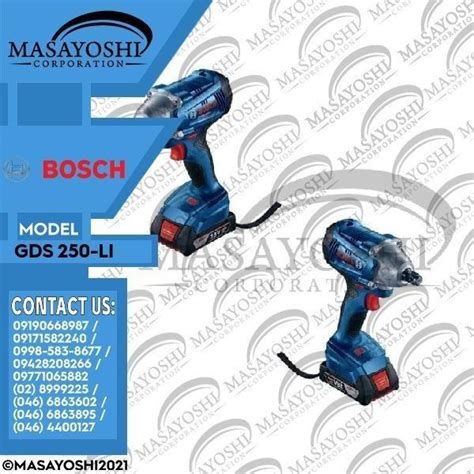 Bosch Gds 250 Li Cordless Impact Wrench Wrench Industrial Tools