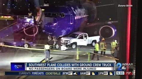 Truck Crashes Into Southwest Airlines Plane At Bwi Wmar News