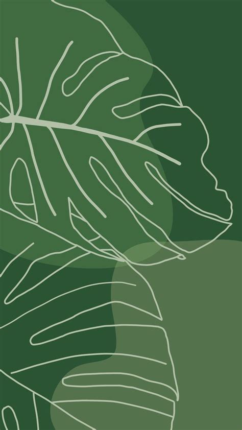 A Drawing Of A Green Leaf With White Lines On The Bottom And Side