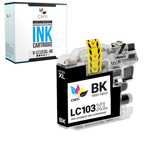 Cmyi Lc103 Black 1 Pack Ink Cartridge Compatible For Brother Lc103