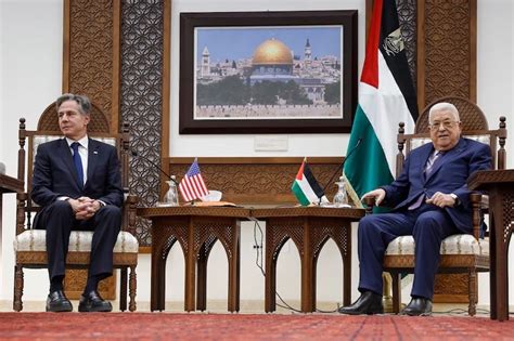 Blinken Visits West Bank Meets President Abbas As Fierce Fighting