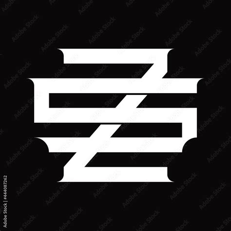 Sz Logo Monogram With Vintage Overlapping Linked Style Design Template Stock Vector Adobe Stock