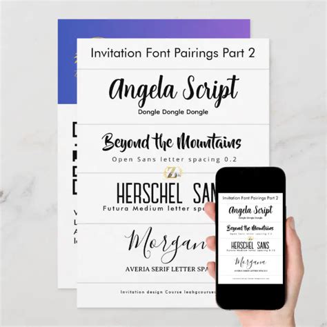 Font Pairings for Invitations Part 2 by LeahG | Zazzle