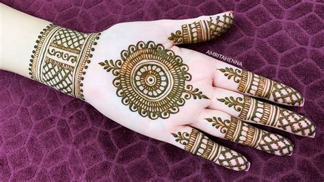 New Semi Bridal Mehndi Design For Palms Best Engagement Mehendi Design Youtube