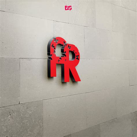 3d wall logo mockup free - hhbda