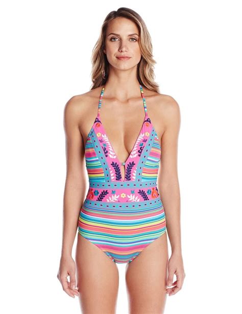 Nanette Lepore Women S Flora Fiesta Goddess One Piece Swimsuit At