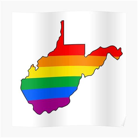 West Virginia Rainbow Pride Poster For Sale By Gayesthetic Redbubble