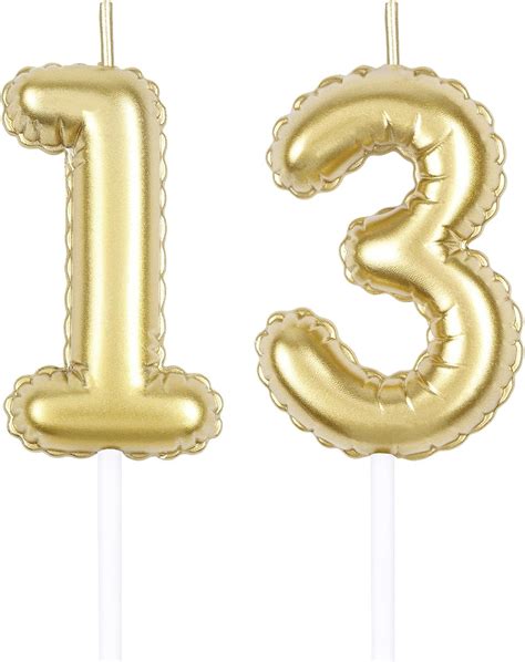 Zhihui Gold Number Birthday Candles Decorations Gold