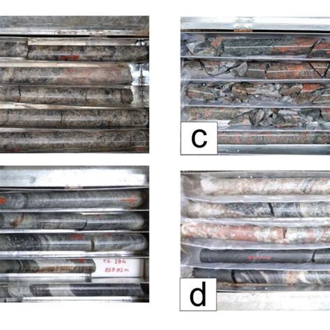 Core Samples Of Representative Rock Types Comprising The Granitic