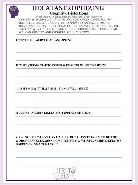 Decatastrophizing Self-Help Worksheet