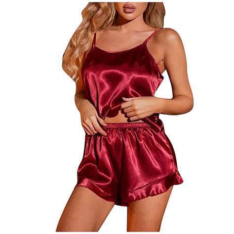 Lopecy Sta Sexy Women Lingerie Camis Satin Backless Tie Back Bandage