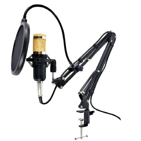 Kit Pop Filter Grande Bra O Suporte Articulado Mesa Microfone