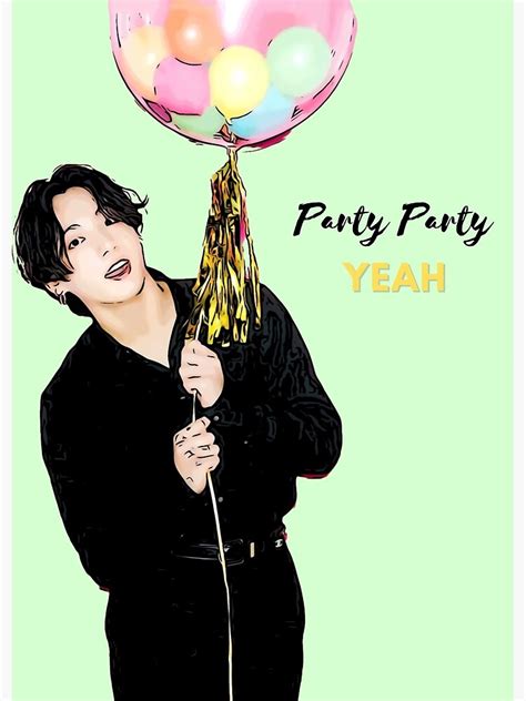 Jungkook Party Party Yeah Birthday Card Greeting Card Jungkook