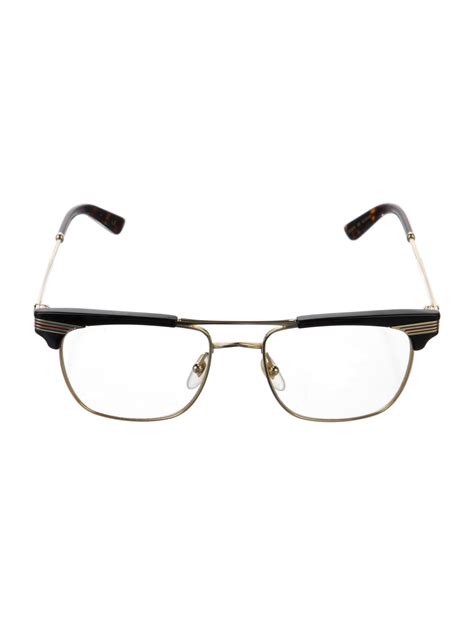 Gucci Square Eyeglasses - Gold Eyeglasses, Accessories - GUC1215649 ...