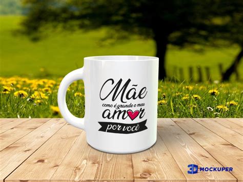 Caneca Mãe como é grande o meu amor por você Elo7