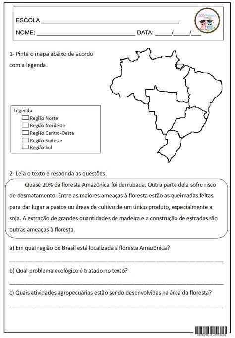 Regioes Do Brasil Atividades De Geografia Atividades M Themeloader