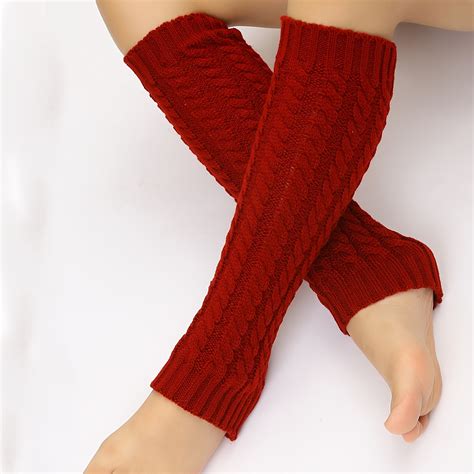 Womens Leg Warmers Winter Warm Short Boot Cuffs Crochet Knitted Boots