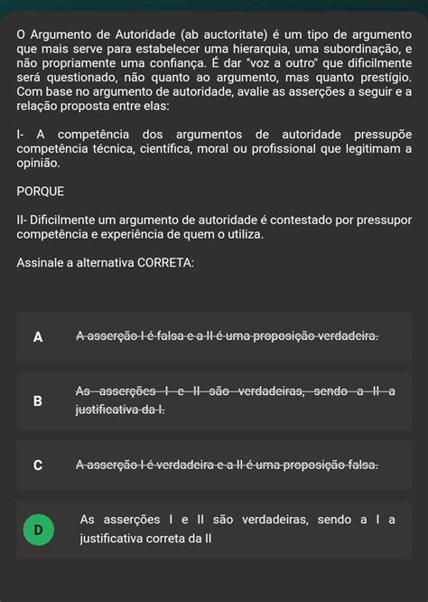 O Argumento de Autoridade ab auctoritate é um tipo de argumento que