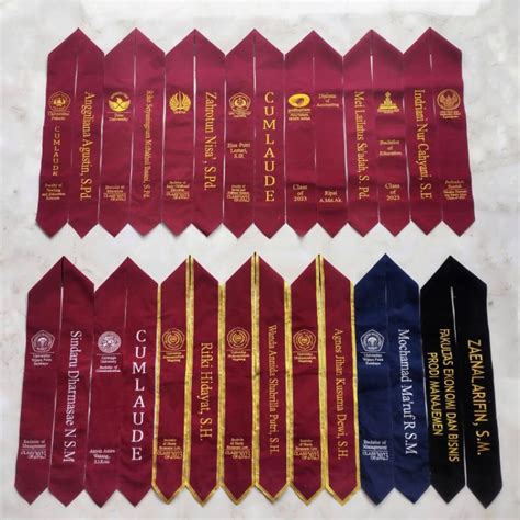 Jual Hari Jadi Selempang Wisuda Lapis Bordir Komputer Selempang