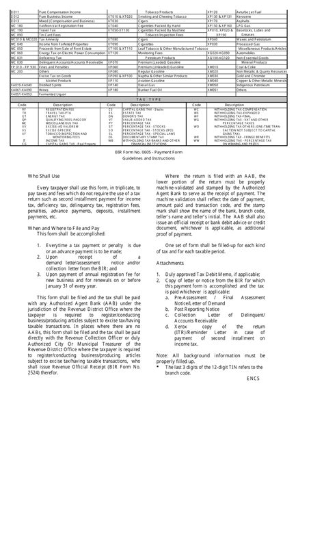 Bir Form 0605 Fill Out Sign Online And Download Printable Pdf