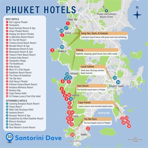 PHUKET HOTEL MAP - Best Beaches, Resorts, & Places to Stay