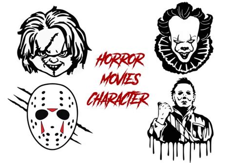 Halloween Character Svg Bundle Horror Character Svg Horror Etsy