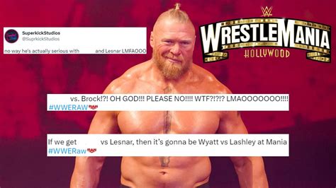 Twitter disappointed as surprising WWE RAW star challenges Brock Lesnar ...