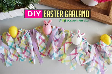 Diy Easter Egg Garland Decoration With Dollar Tree Items Quick And Easy